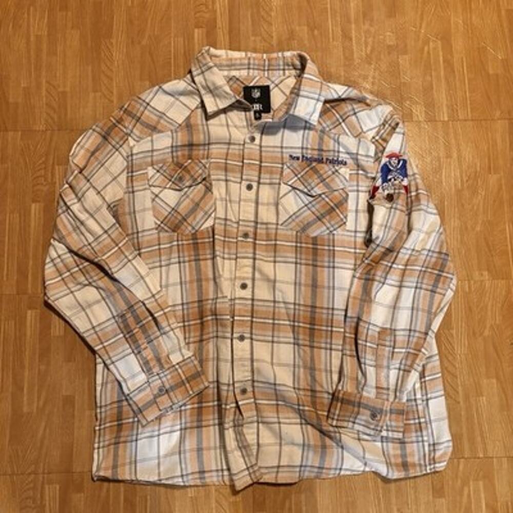 New England Patriots Darius Rucker Plaid Flannel Shirt Men XL NFL Embroidered